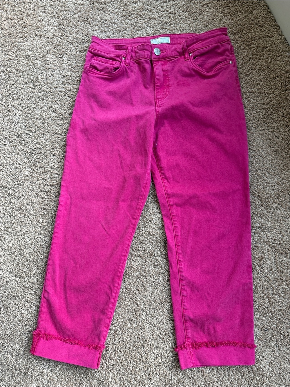 Kut from the Kloth Bright Magenta Cropped Jeans